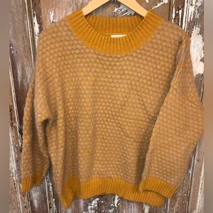 Anthropology Korner Cashmere Blend Mock Cropped Sweater Size S/M